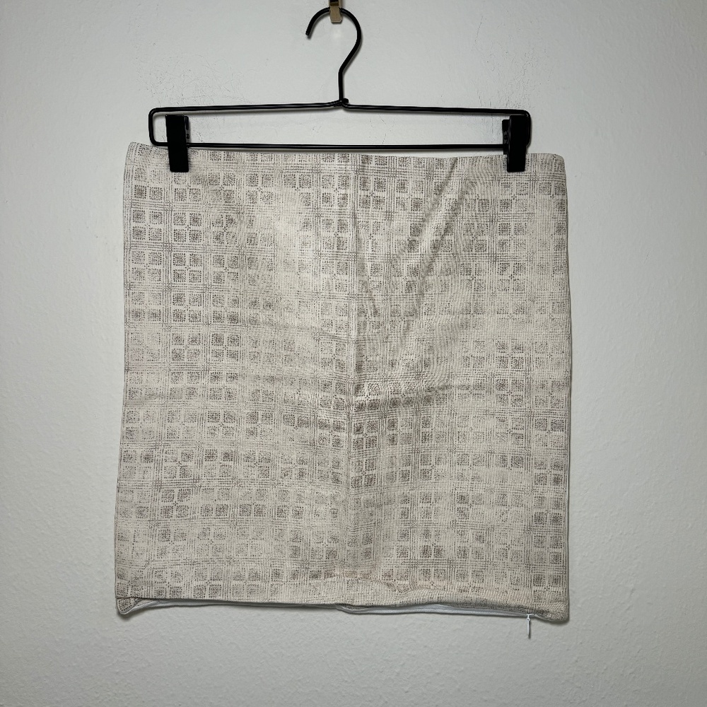 Woven Nook Pillow Cover Mosaic Tile Tan NWOT